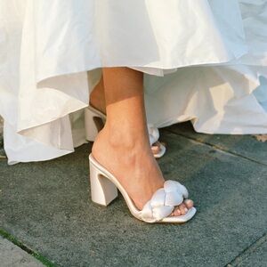 Loeffler Randall White Heeled Sandals